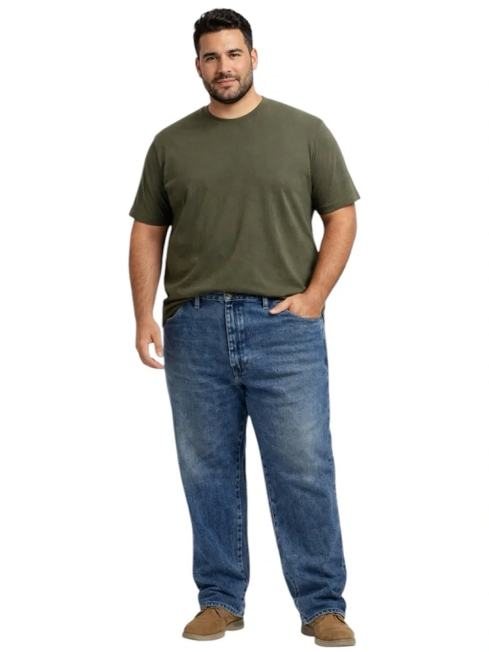 Wrangler Men Jeans Straight Fit 5 Pockets Style Denim Blue Jeans Size 46”x 30” - Picture 14 of 14